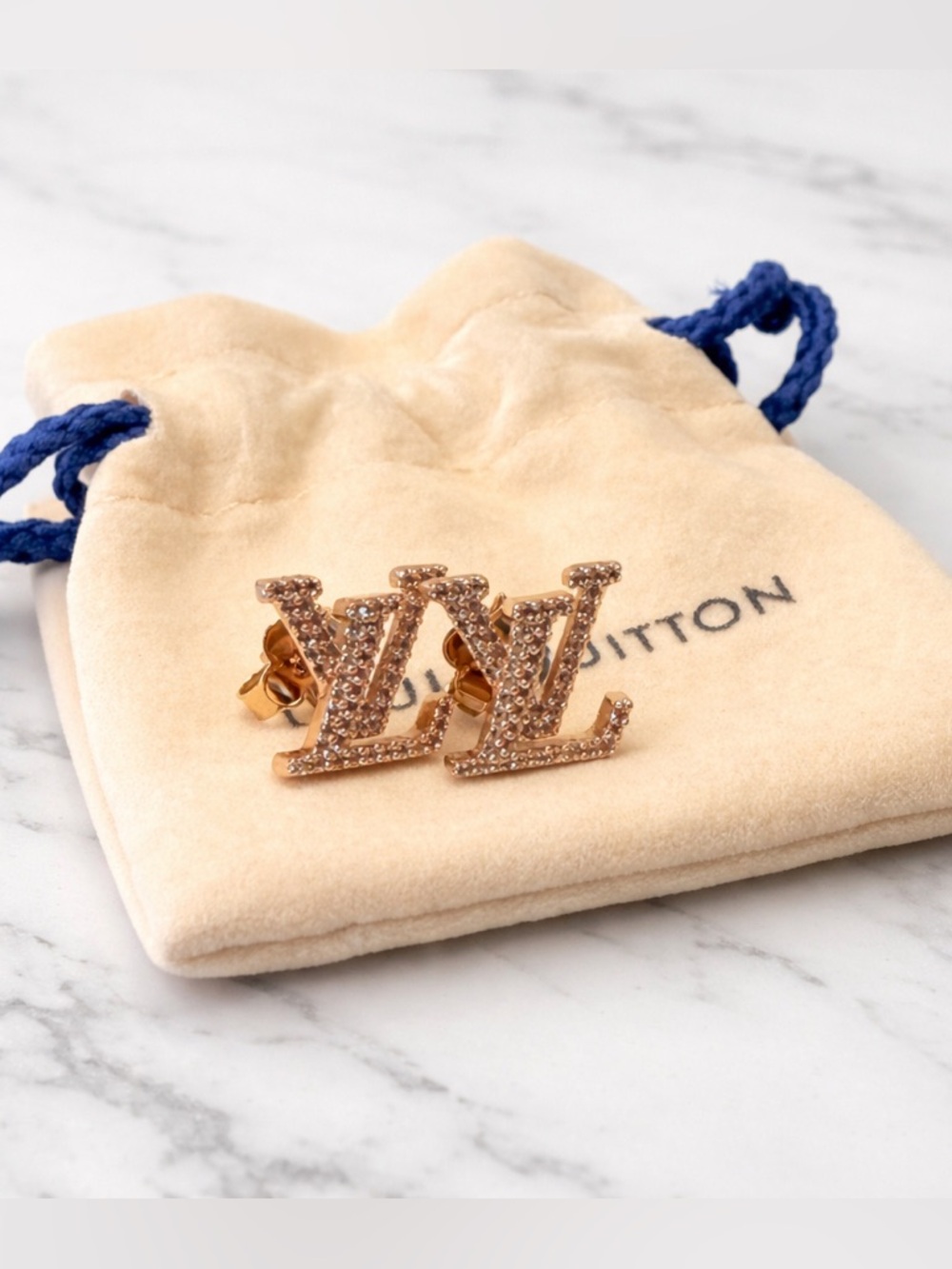 ❌SOLD❌Louis Vuitton Iconic Rose Gold Stud Earrings